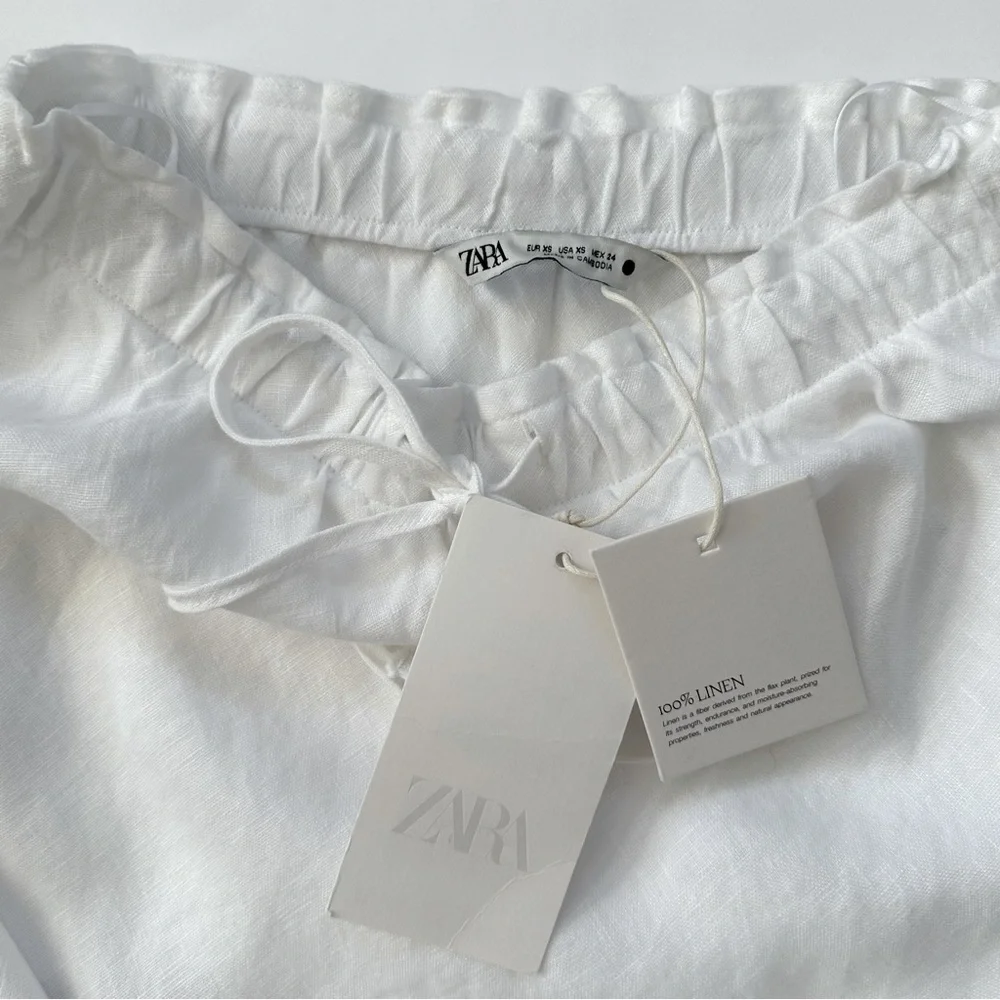 NWT Zara 100% Linen White Maxi Skirt - Picture 10 of 15